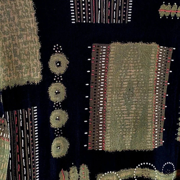 Coldwater Creek Womens Geometric Open Knit Cardigan Shrug Size Medium - Picture 9 of 10